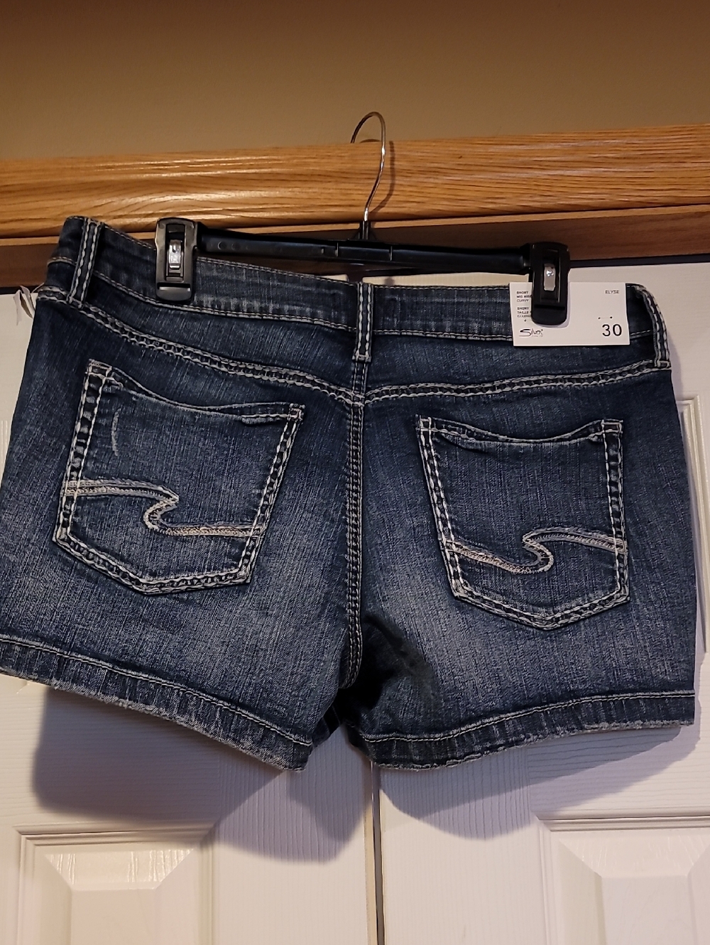 Silver Jeans Dark Blue Denim Jean Shorts